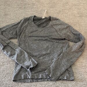 Gray Long Sleeve Top
